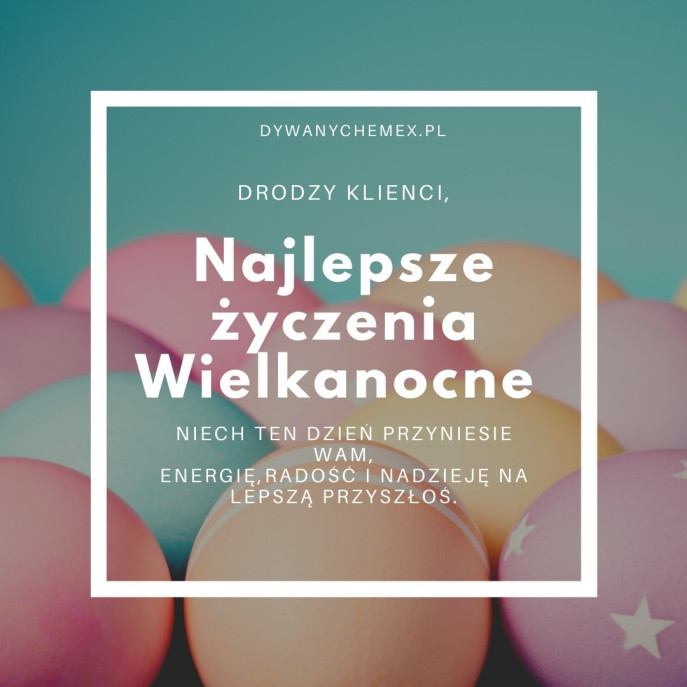 Drodzy Klienci,
z okazji Świąt Wielkiej Nocy
przyjmijcie od nas najserdeczniejsze życzenia.
Niech świąteczny czas będzie pełen radości,
miłości i ciepła domowego ogniska,
a także przyniesie Wam nadzieję na lepsze jutro💚

#wielkanocnedekoracje #swietawielkanocne #zajączek #lanyponiedziałek
#wielkasobota #koszyczek #swięconka #relaksik #wdomunajlepiej
#koszyk #mazurek #baranek #czasdlarodziny #wielkanocne
#cudownechwile #wolnaniedziela #czasrelaksu #alleluja ##rodzinnyczas #pieknycza #czasdlarodziny #koszyczekwielkanocny #dekoracjewielkanocne #ozdobywielkanocne
#wielkanocneinspiracje #wesolegoalleluja #wianekwielkanocny🐇🐰 - Dywany Chemex - Daj się zainspirować