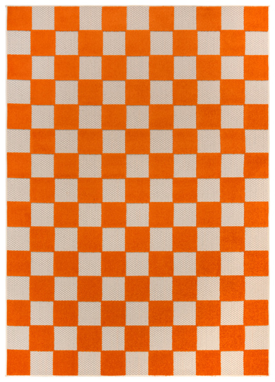 Tappeto  UM27B CREAM ORANGE CHECKER GJD  - Tappeto a corda