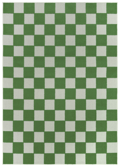 Tappeto Um27E  Checker Gjd - kremowy, zielony
