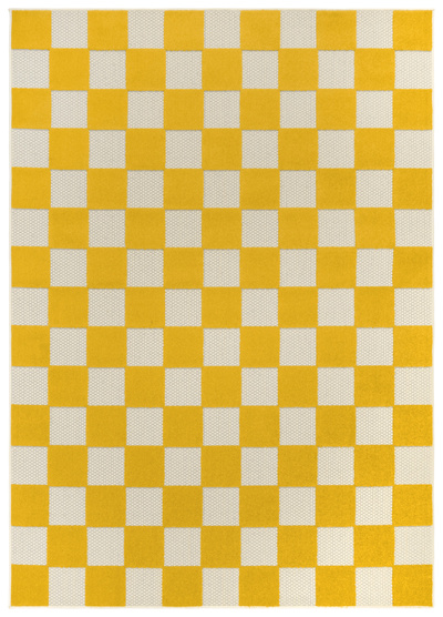 Tappeto Um27F  Checker Gjd - kremowy, żółty