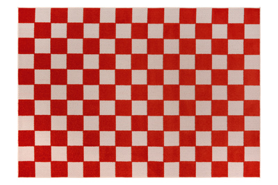 Koberec  UM27A CREAM RED CHECKER GJD  - Šnúrkový koberec