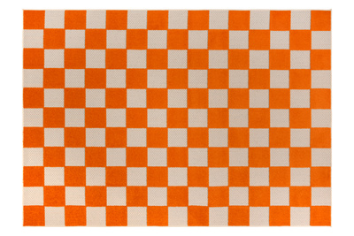 Tappeto  UM27B CREAM ORANGE CHECKER GJD  - Tappeto a corda