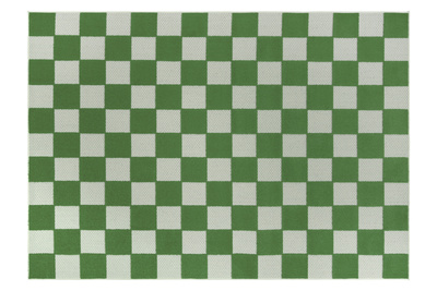Tappeto  UM27E CREAM GREEN CHECKER GJD  - Tappeto a corda
