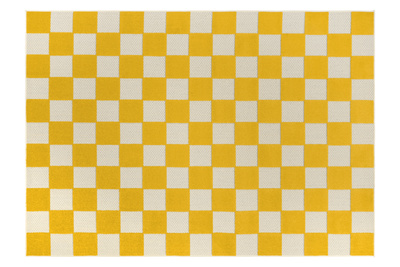 Tappeto  UM27F CREAM YELLOW CHECKER GJD  - Tappeto a corda