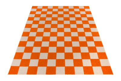 Tappeto  UM27B CREAM ORANGE CHECKER GJD  - Tappeto a corda
