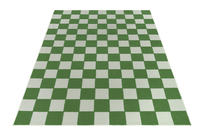 Tappeto  UM27E CREAM GREEN CHECKER GJD  - Tappeto a corda