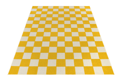 Tappeto  UM27F CREAM YELLOW CHECKER GJD  - Tappeto a corda