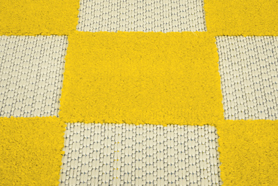 Tappeto  UM27F CREAM YELLOW CHECKER GJD  - Tappeto a corda