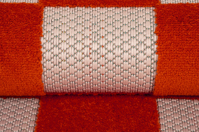 Koberec  UM27A CREAM RED CHECKER GJD  - Šnúrkový koberec