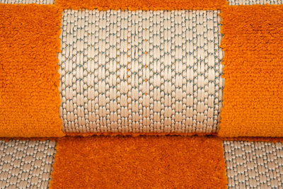 Tappeto  UM27B CREAM ORANGE CHECKER GJD  - Tappeto a corda