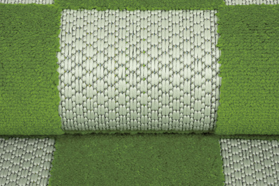Tappeto  UM27E CREAM GREEN CHECKER GJD  - Tappeto a corda