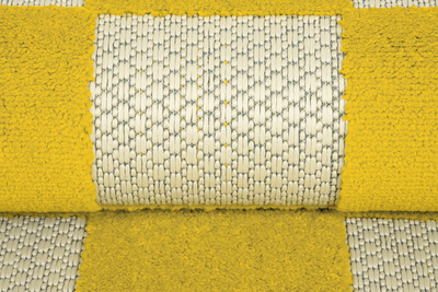 Tappeto  UM27F CREAM YELLOW CHECKER GJD  - Tappeto a corda
