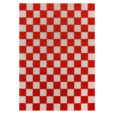 Koberec  UM27A CREAM RED CHECKER GJD  - Šnúrkový koberec
