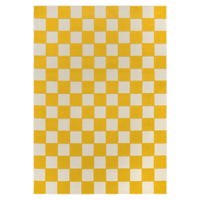 Tappeto  UM27F CREAM YELLOW CHECKER GJD  - Tappeto a corda