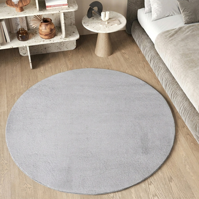 Koberec  5000 GREY CUDDLE ROUND  - Huňatý koberec