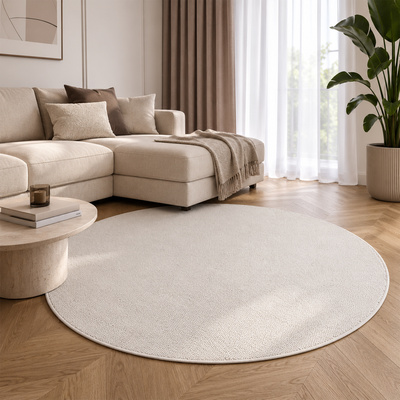Koberec  P113L WHITE AGRA WHITE AGRA ROUND WHITE  - Moderní koberce