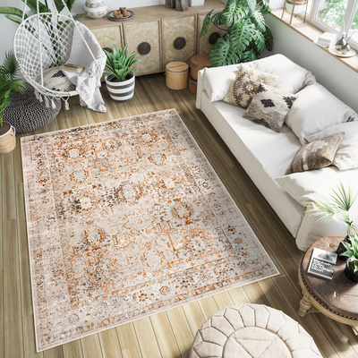 Teppich  D168L WHITE/L_BLUE RETRO  - Traditioneller Teppich