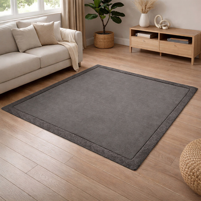 Dywan  FOAM SQ-LG DARK GRAY FLUFFIN SQUARE  - Dywan shaggy