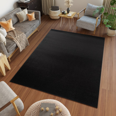 Moderný koberec 6365A BLACK MONO GNH Čierna