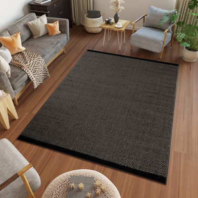 Koberec  WLC104-A BLACK LONI  - Šnúrkový koberec