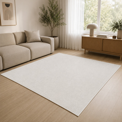 Koberec  P113L WHITE AGRA WHITE AGRA SQUARE WHITE  - Moderní koberce