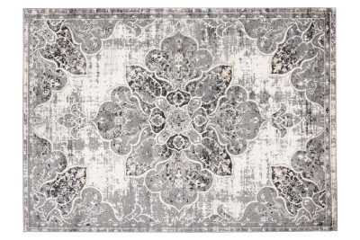 Koberec  D889A WHITE SH_ANTHRACITE VALLEY  - Moderný koberec