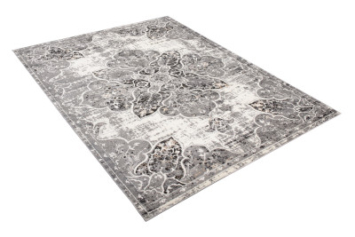Koberec  D889A WHITE SH_ANTHRACITE VALLEY  - Moderný koberec