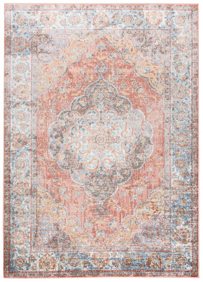 Tradičný koberec D260K WHITE/SALMON RETRO Biela