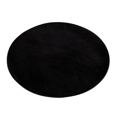 Koberec  9000 BLACK CUDDLE ROUND  - Huňatý koberec