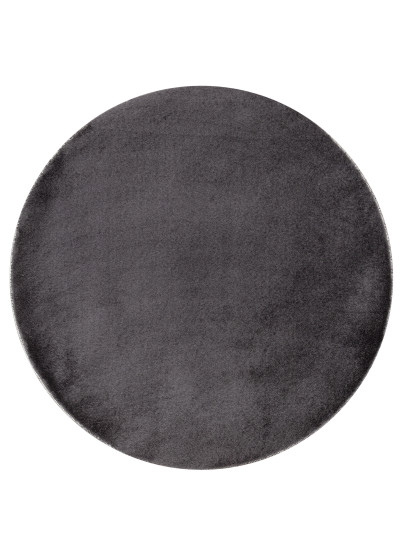 Huňatý koberec  9002 ANTHRACITE CUDDLE ROUND  Čierna