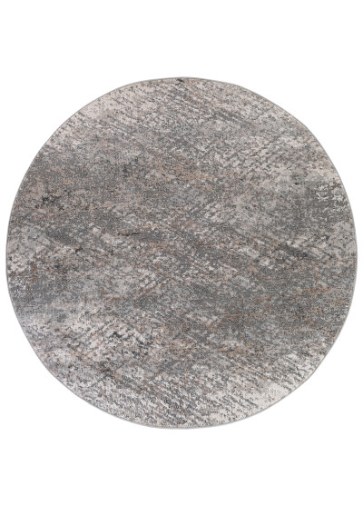 Moderný koberec D714A WHITE VIZON VALLEY ROUND