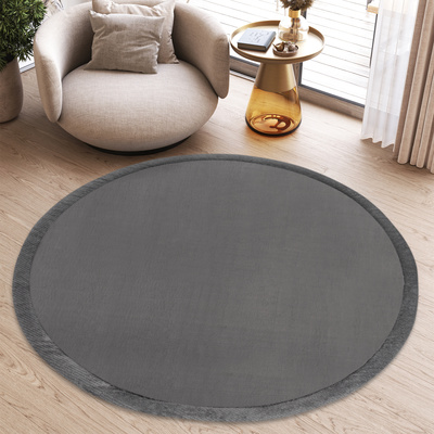 Covor  FOAM R-LG DARK GRAY FLUFFIN ROUND  - Covor Shaggy